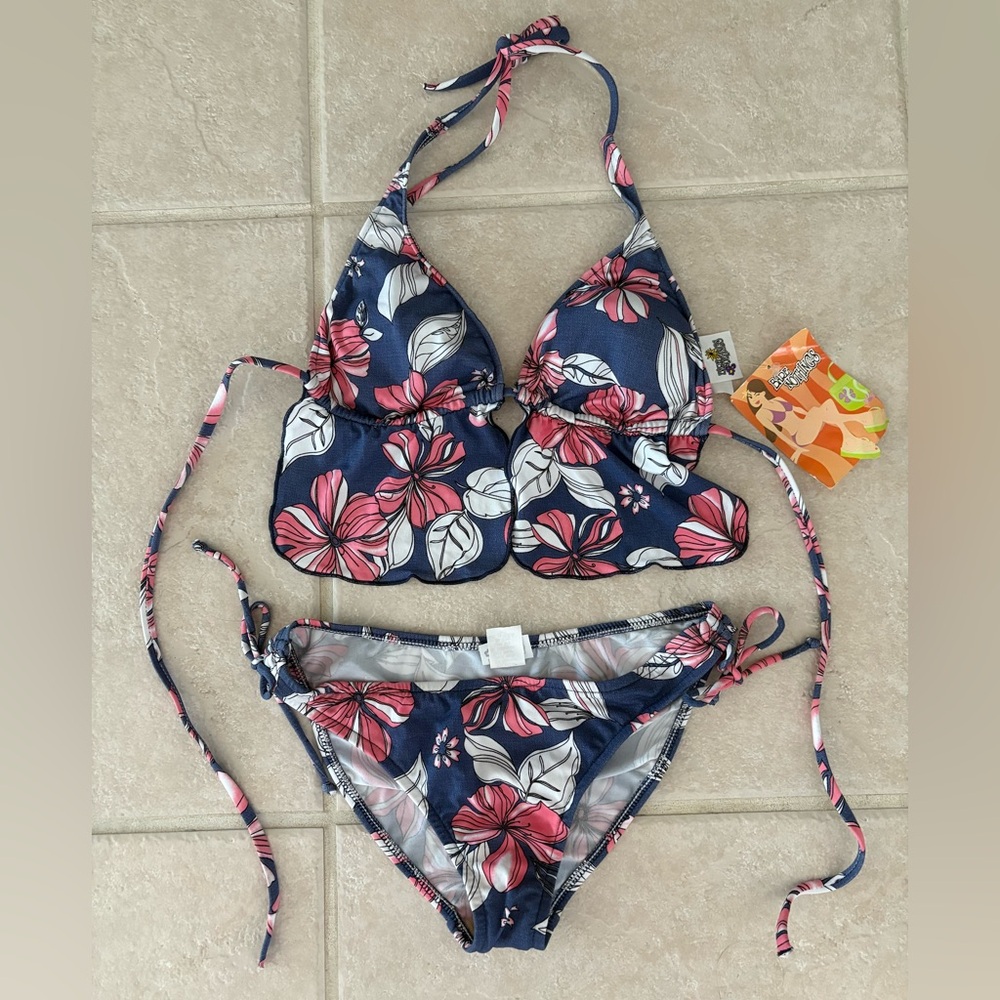 NWT Y2K Bare Nothings Floral Bikini Set - Size Medium - Picture 16 of 17